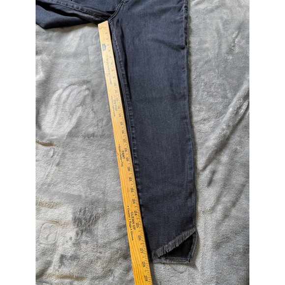 AllSaints Miller Jeans Womens 30 Charcoal Gray Skinny‎ Stretch Raw Step Hem - Picture 2 of 13